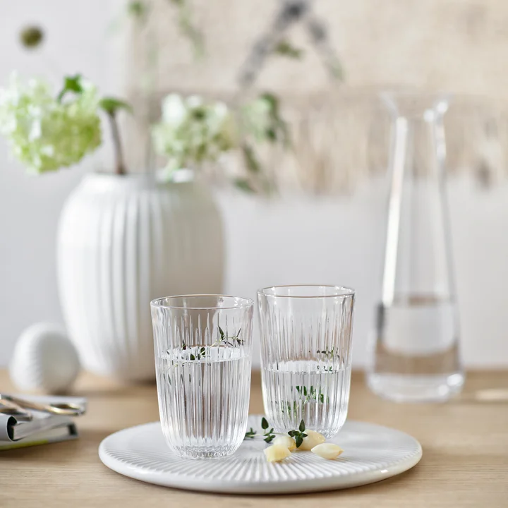 Kähler Design - Hammershøi Trinkglas, 37 cl, grün (4er-Set)