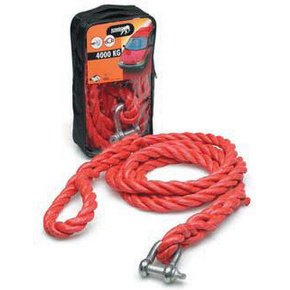 Corde de remorquage Jumbo, 4.000 kg, avec manille, rouge