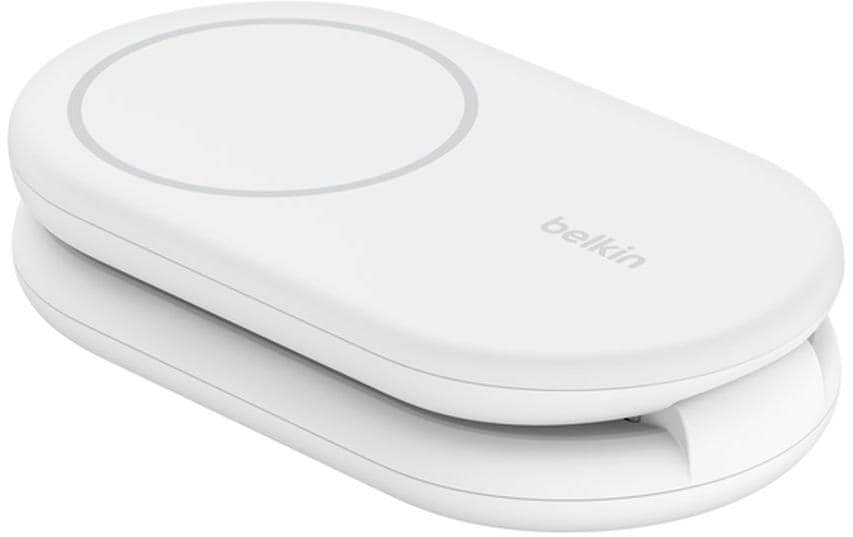 Wireless Charger Boostcharge klappbar Weiss inkl. NetzteilVerstellbare kabellose magnetische Ladestation mit Qi2