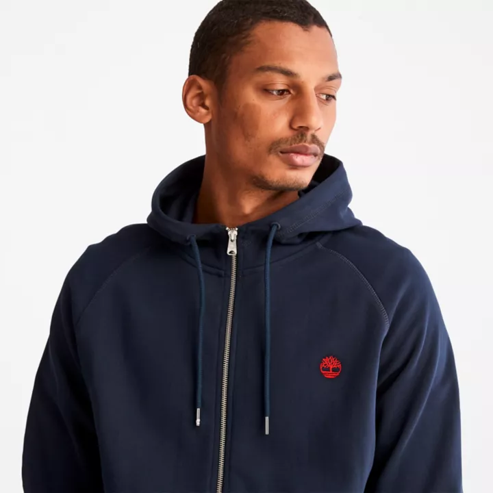 Veste à capuche et envers bouclé Exeter pour homme en bleu marine