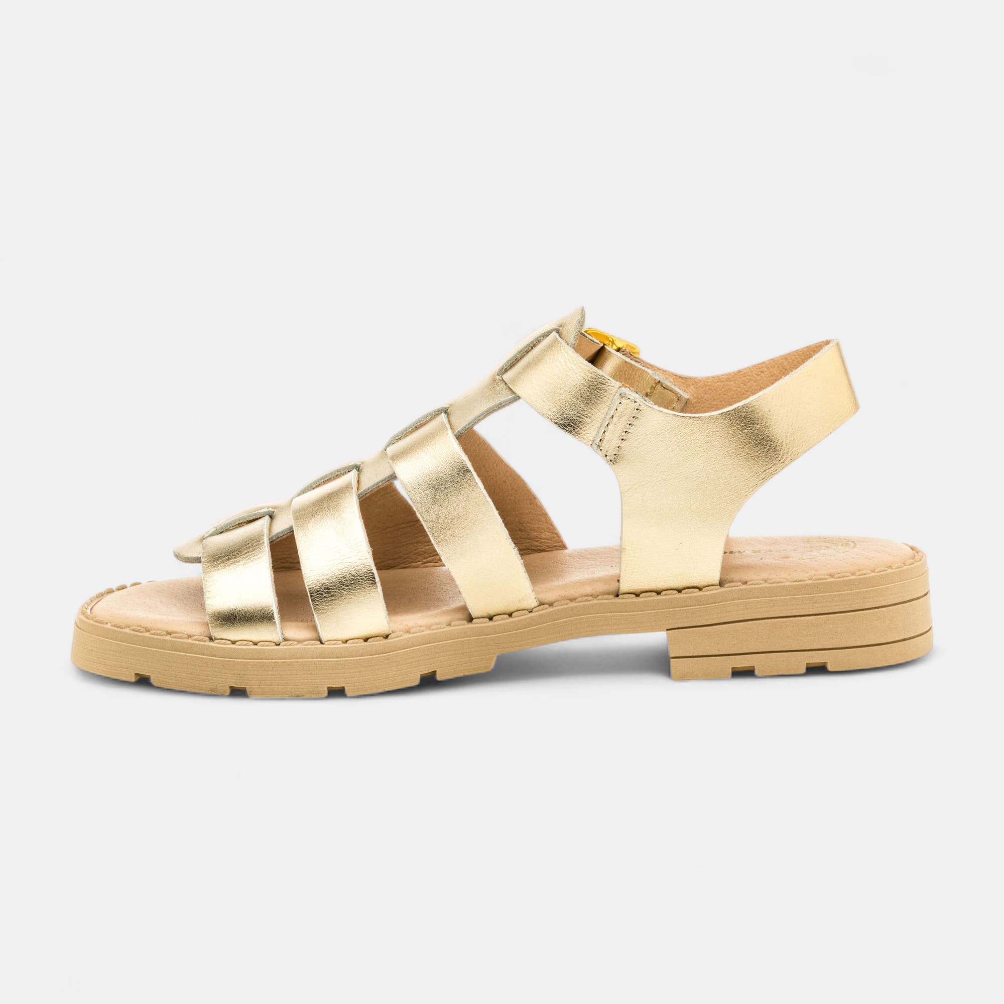 Sandales Femme en cuir or