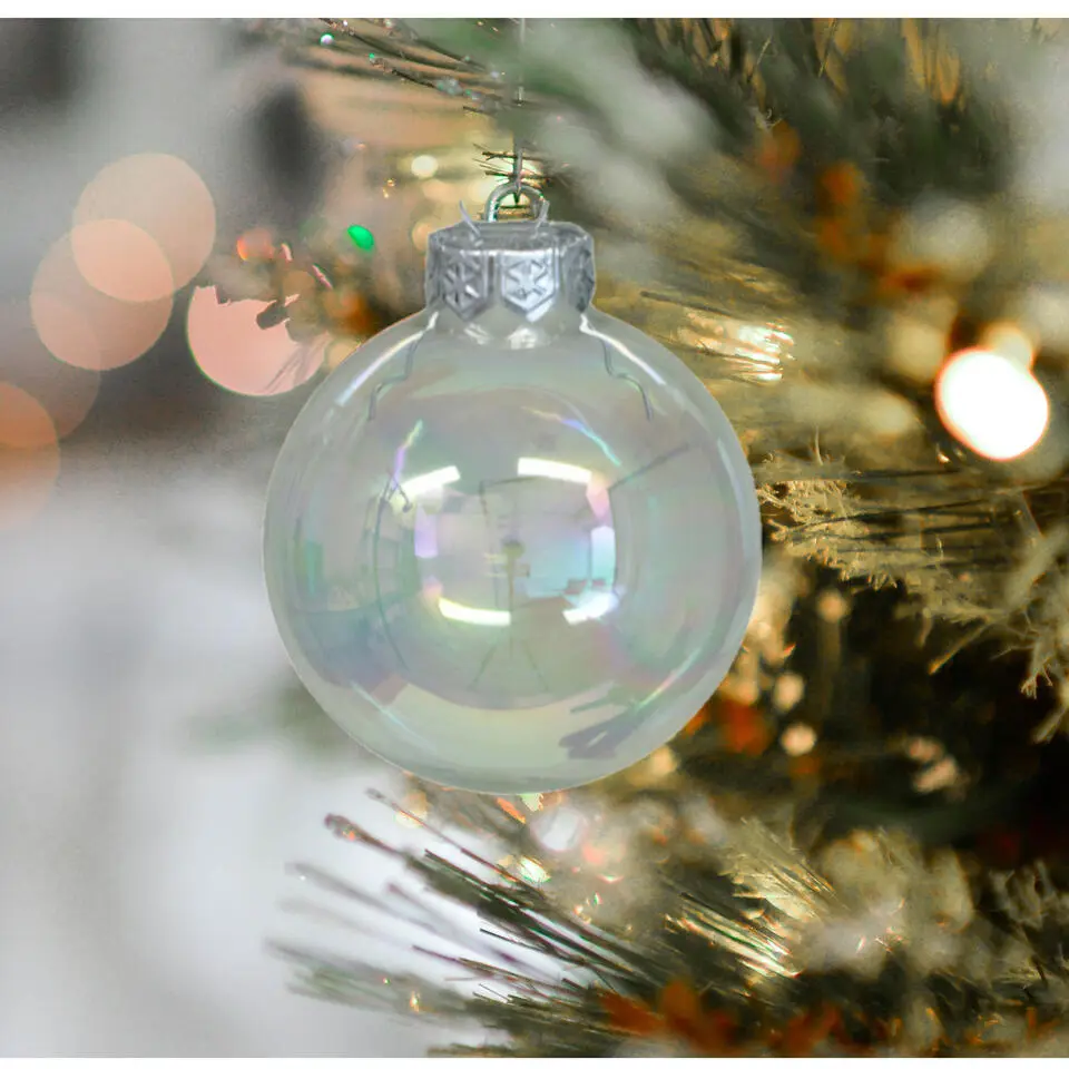 Othmar Decorations kerstballen 36x - parelmoer - glas -6 cm