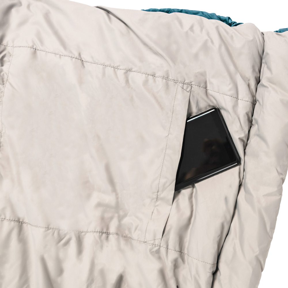 Grüezi Bag Biopod Wolle Goas Comfort RV Links Schlafsack dark petrol