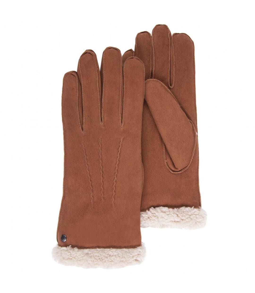 Isotoner Gants femme cuir chèvre velours - doublés fausse fourrure