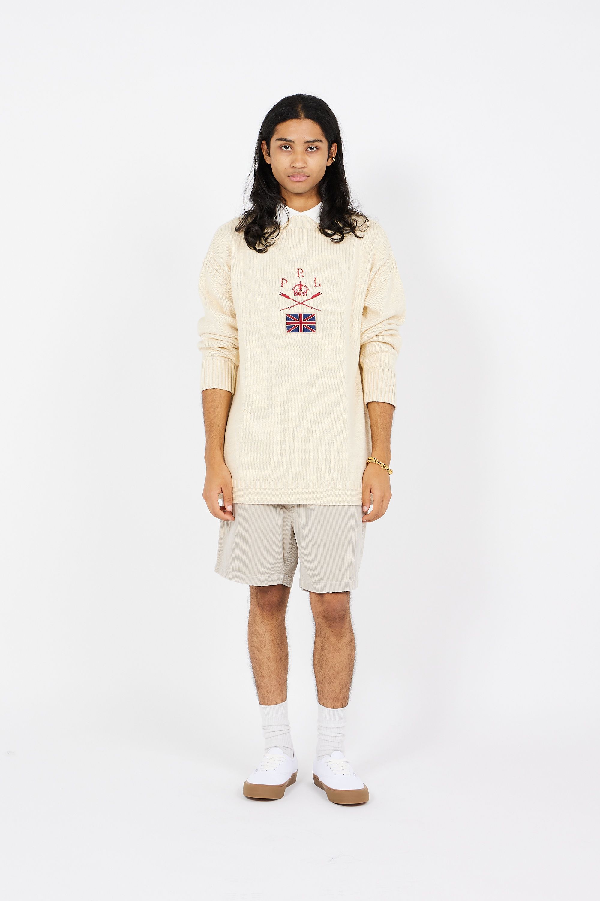 POLO RALPH LAUREN Polo manches courtes Custom Slim Fit Big Pony Mesh Polo Shirt Beige