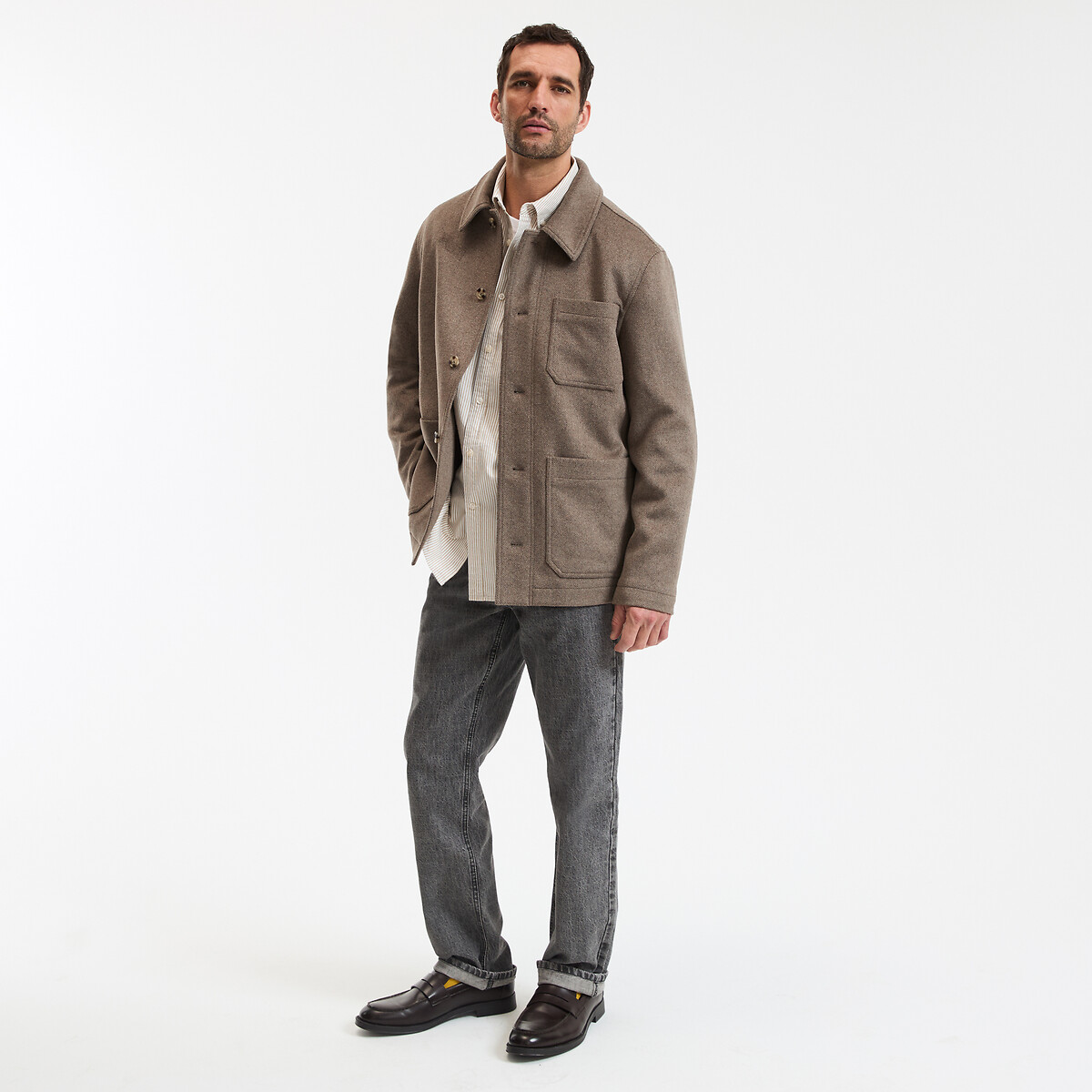 COLEÇÕES LA REDOUTE<br>Jaqueta de trabalho em lã, modelo Signature HECTOR