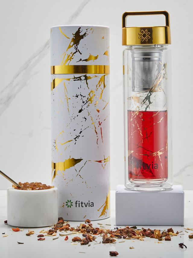 Thermoflasche gold, 380 ml