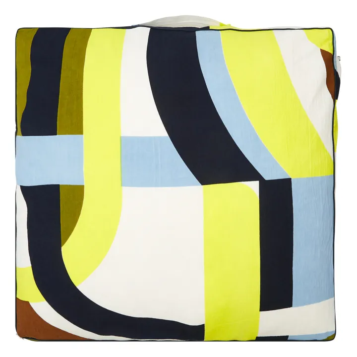 Mapoésie Coussin de sol Supersonic | Jaune citron