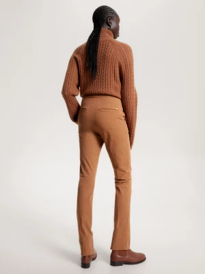 Calças de gabardine slim