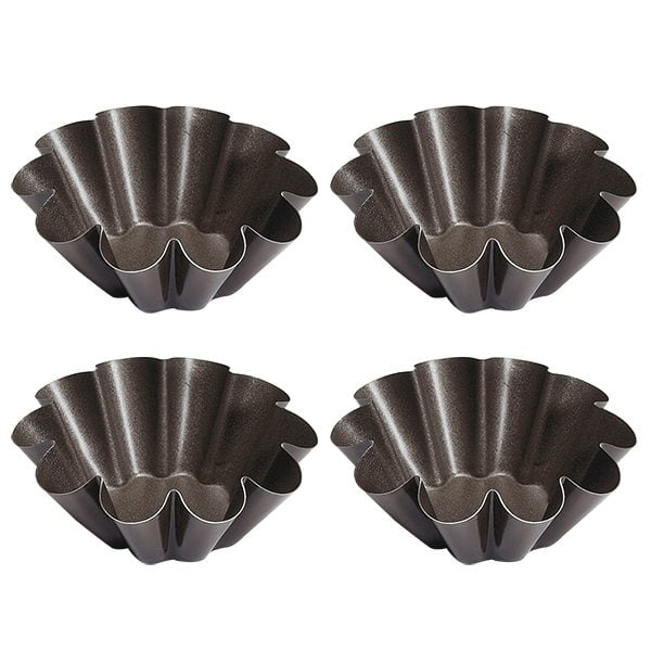 4 Moules à brioches individuels 8 cm Gobel