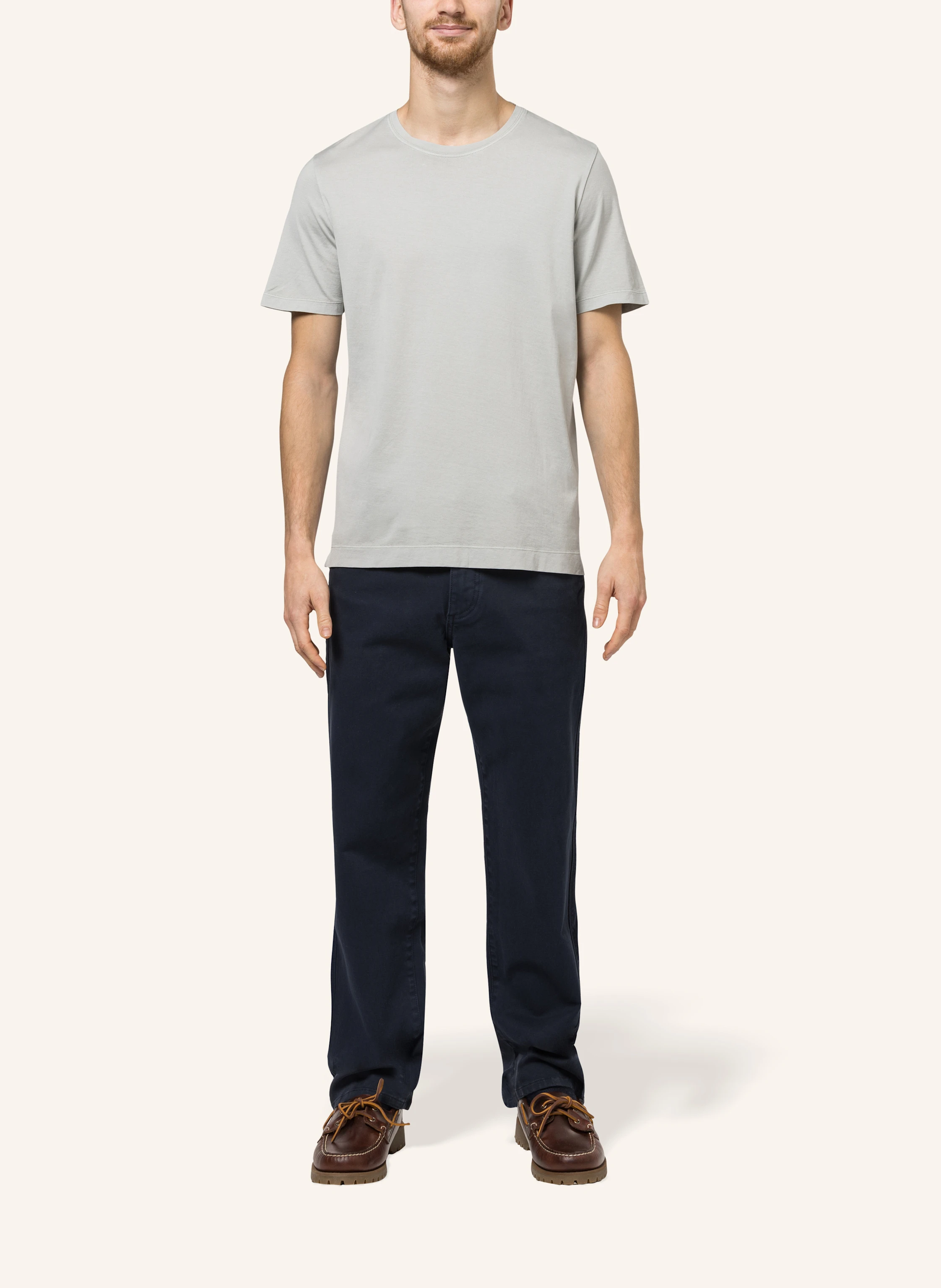 TRUSTED HANDWORK Round Neck 1/2-Sleeve T-Shirt