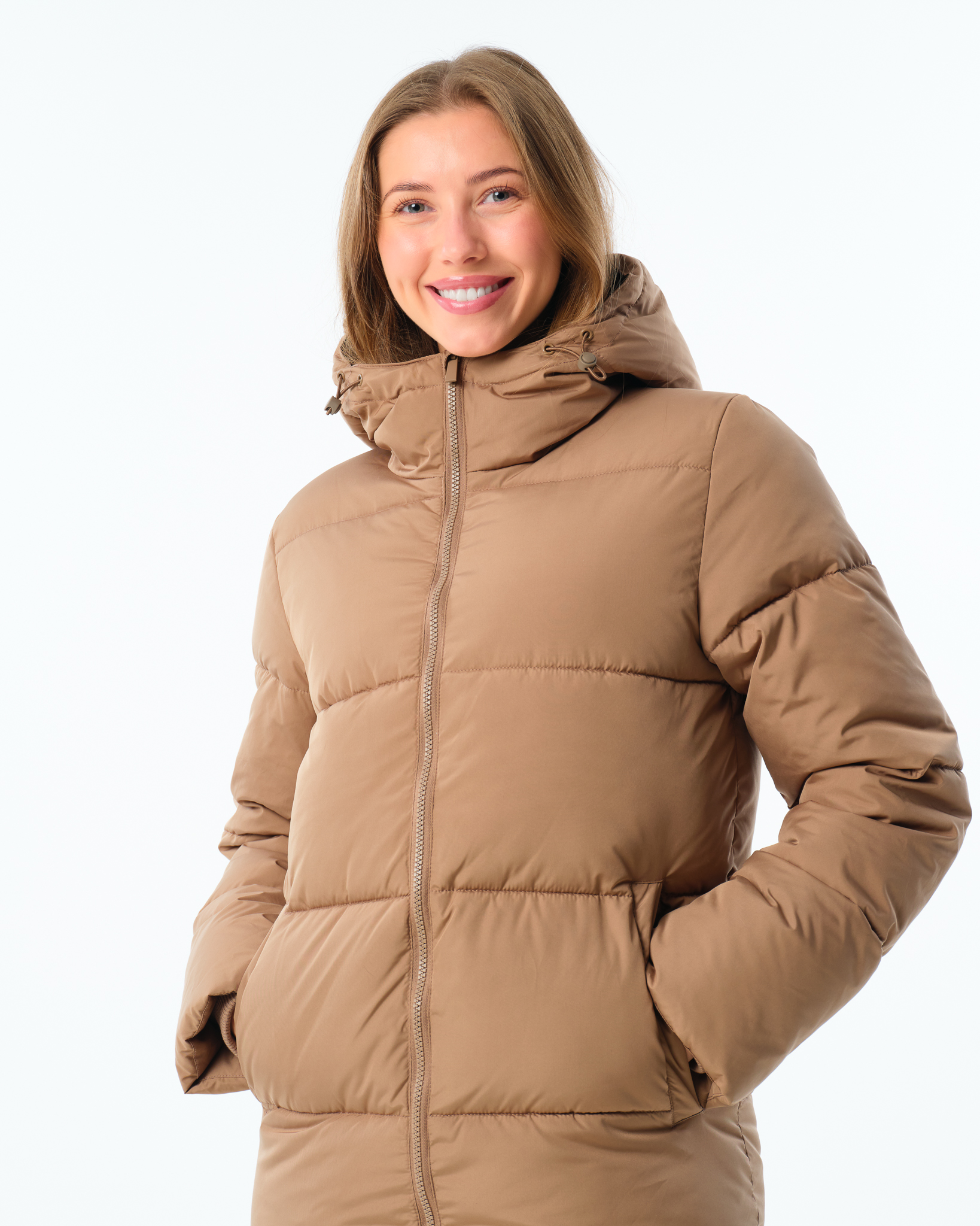 LEVITY Agnes Long Puffer Parka Mole Brown