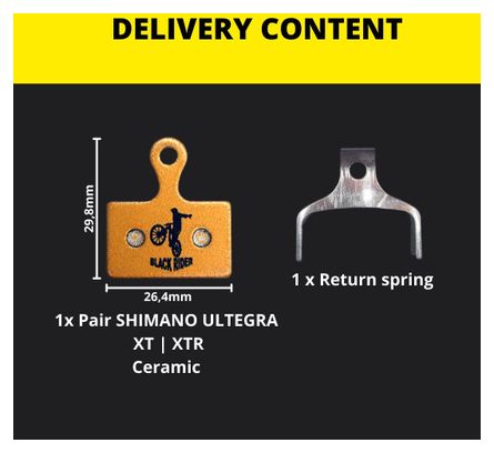 Paires de Plaquettes BLACK RIDER pour SHIMANO ULTEGRA Céramique 