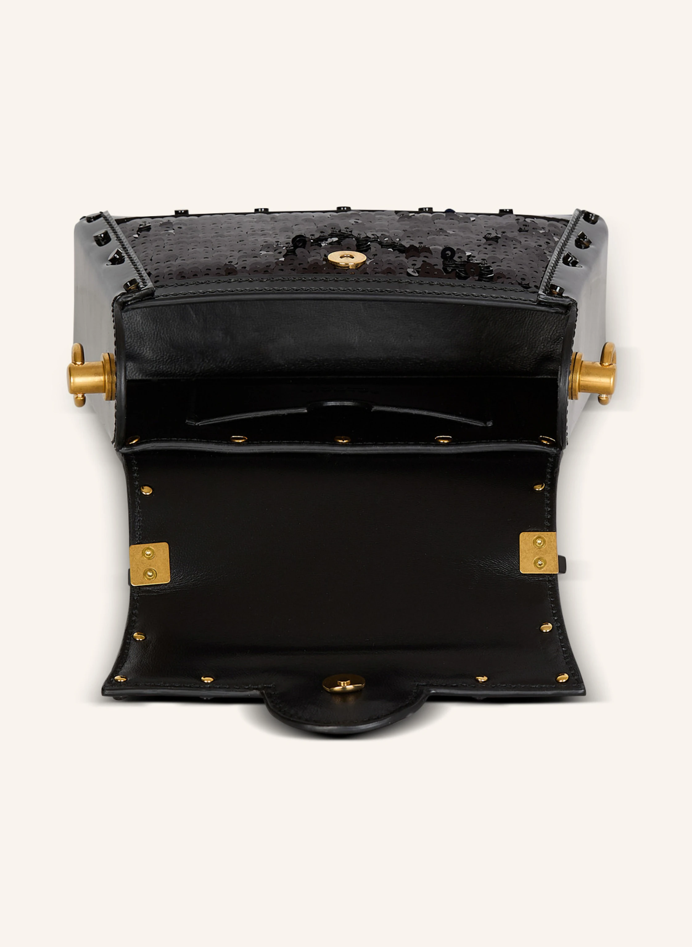 BALMAIN Kleine Tasche B-Buzz Dynasty aus Lackleder mit Pailletten