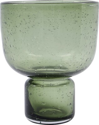 House Doctor - Vase - Farida - Glas - Olivengrøn - 22 CM
