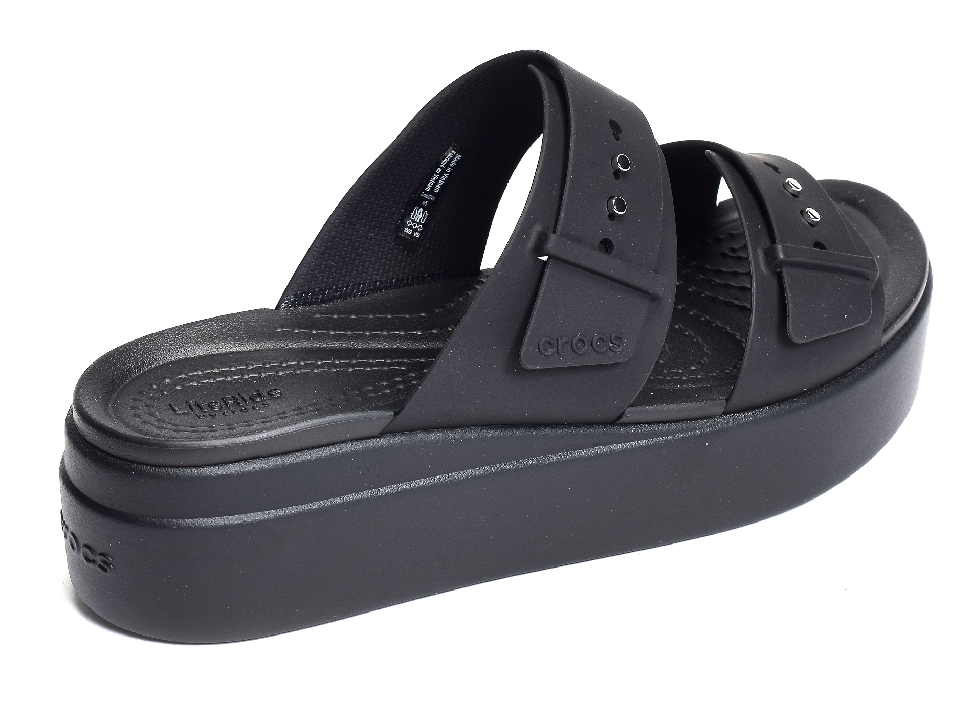 Brooklyn buckle low wedge noir