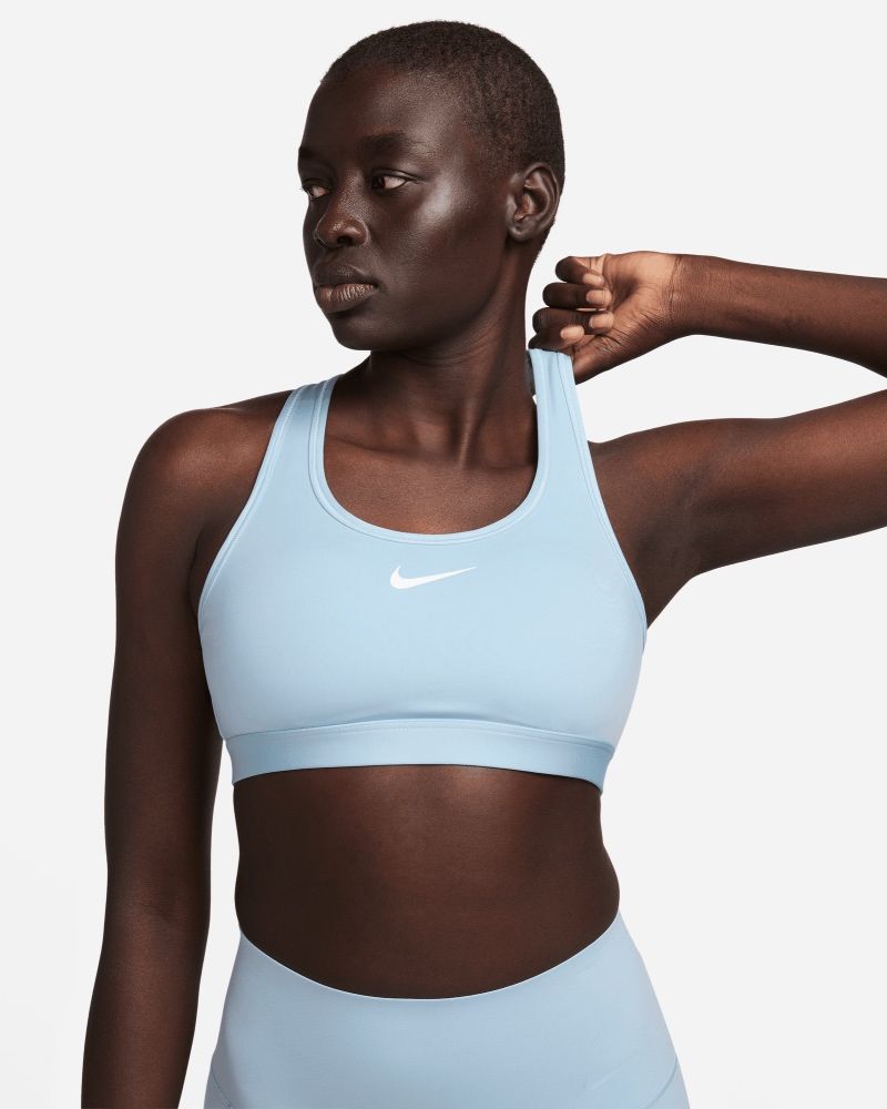 Brassière Nike Swoosh Bleu Ciel pour femme