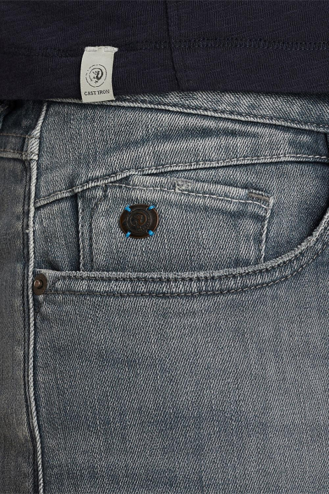 Cast Iron blauwe heren korte broek