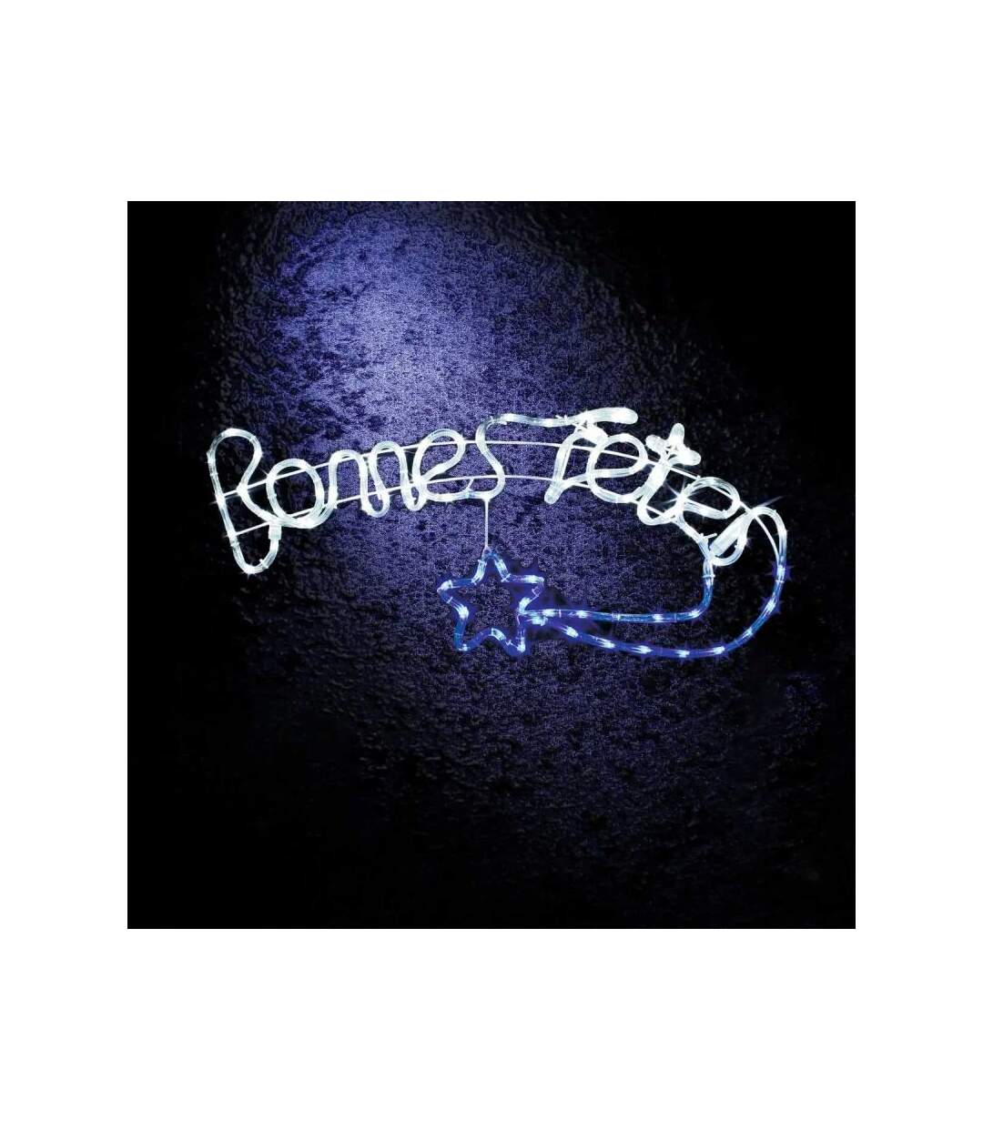 Décoration Lumineuse Bonnes Fêtes 5m Blanc Froid & Bleu