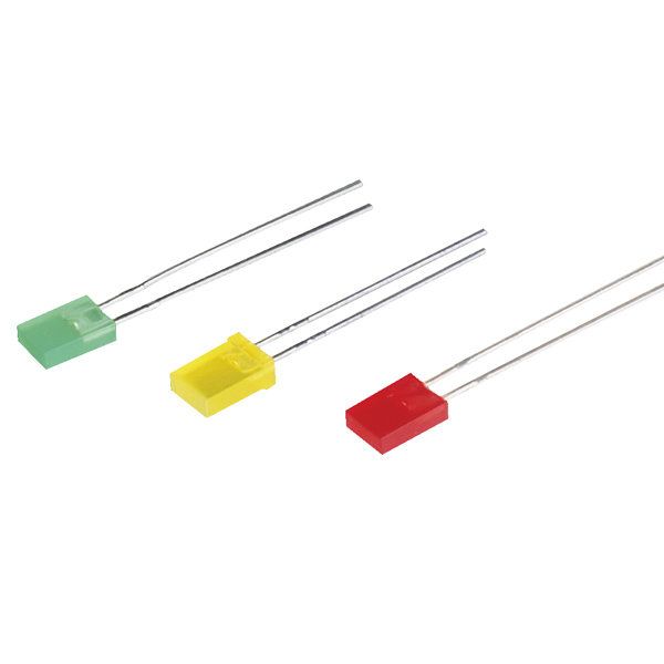 Pacote de 100 pcs LED 2x5 mm cor verde Electro Dh 12.675/2X5/V 8430552021680