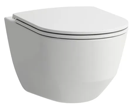Laufen Pro hængeskål Rimless type 820966 inkl. Slim toiletsæde m/Soft Close & Quick Release beslag type 898966. Boltafstand 180 mm.