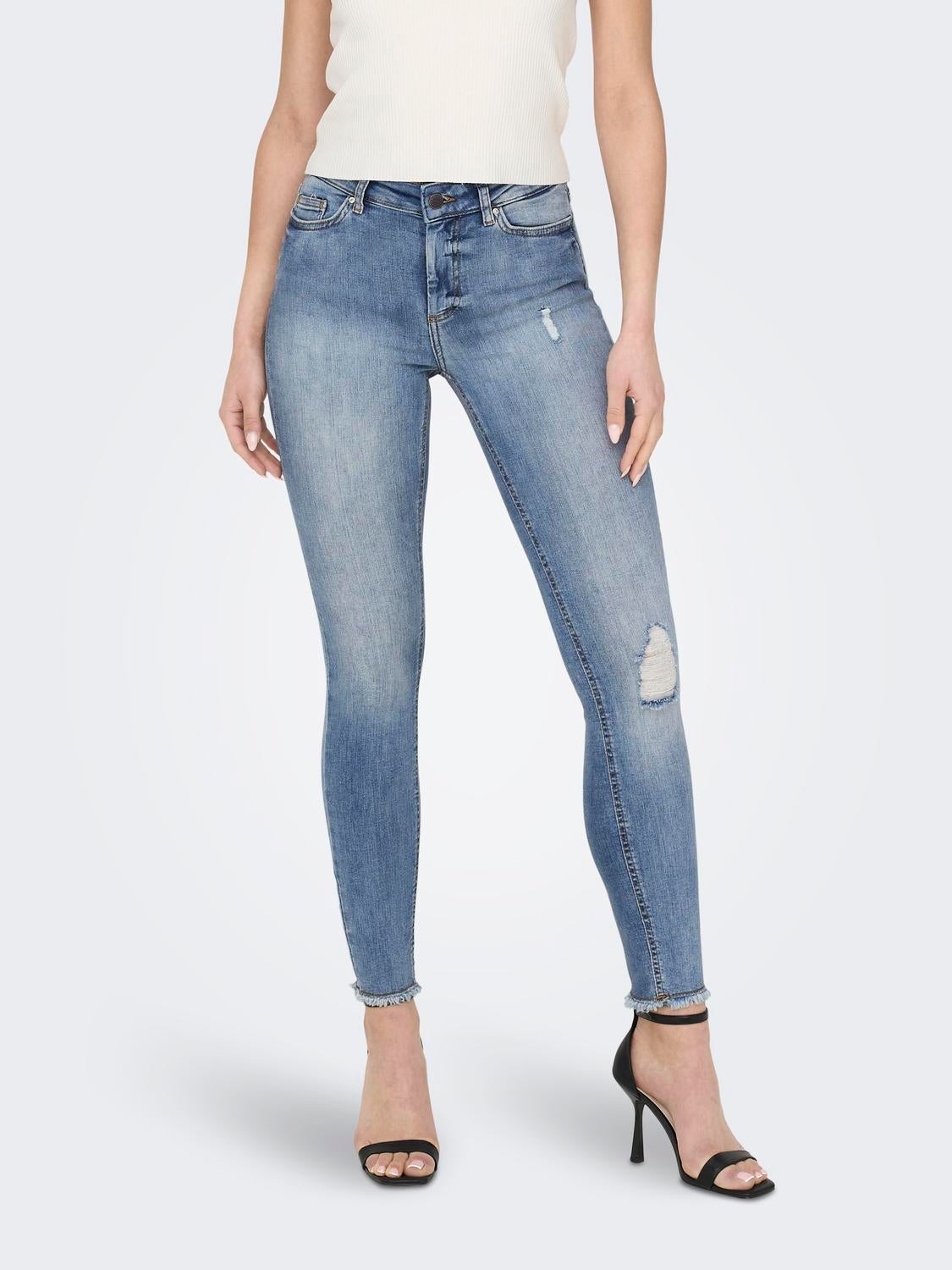 ONLBLUSH Mittlere Taille Skinny Fit Jeans Light Blue Denim