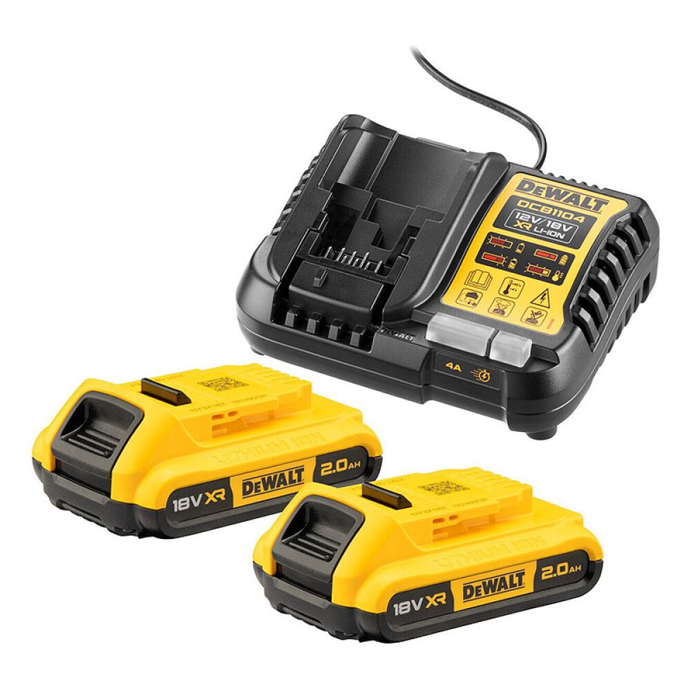 BATTERISETT DEWALT DCB1104D2-QW 18V 2X2.0AH