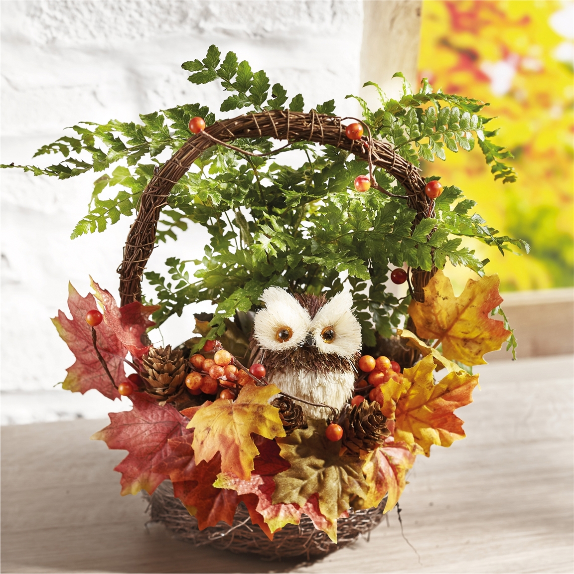 Panier d'automne chouette