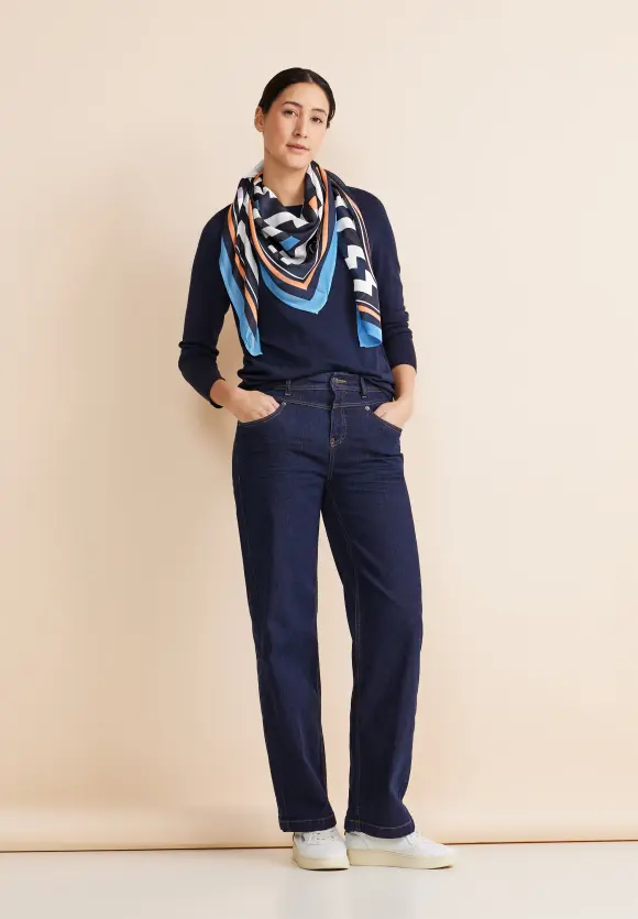 Modal Print Tuch - gravity blue