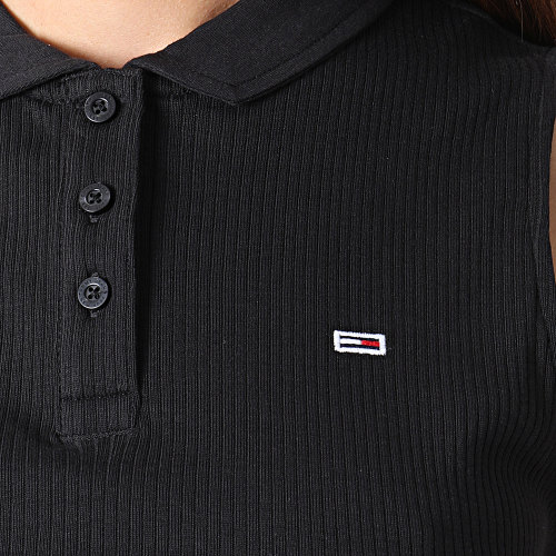 Polo Sans Manches Femme Crop 2532 Noir