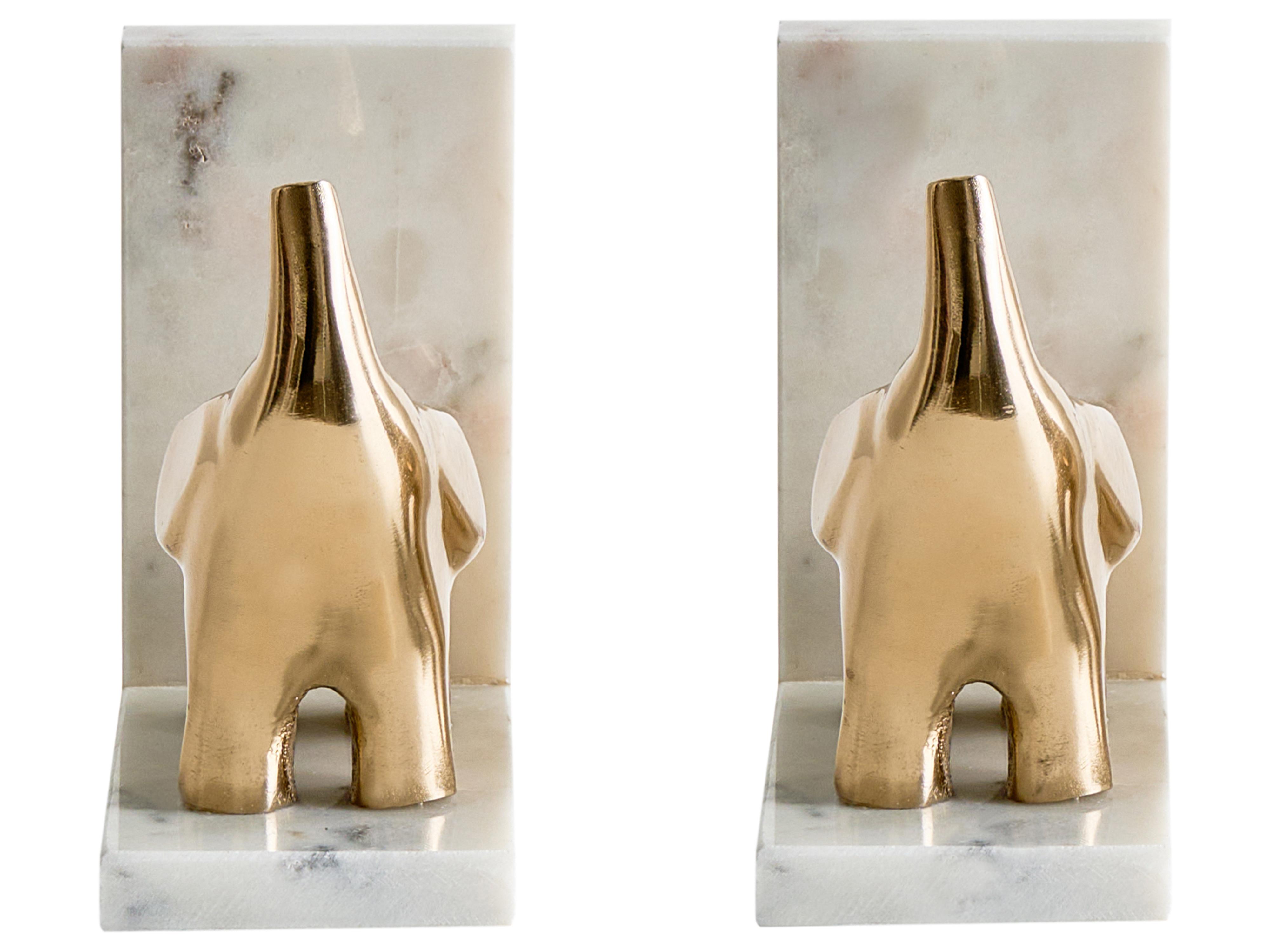Set boekensteunen KOTEZI Marmer Goud