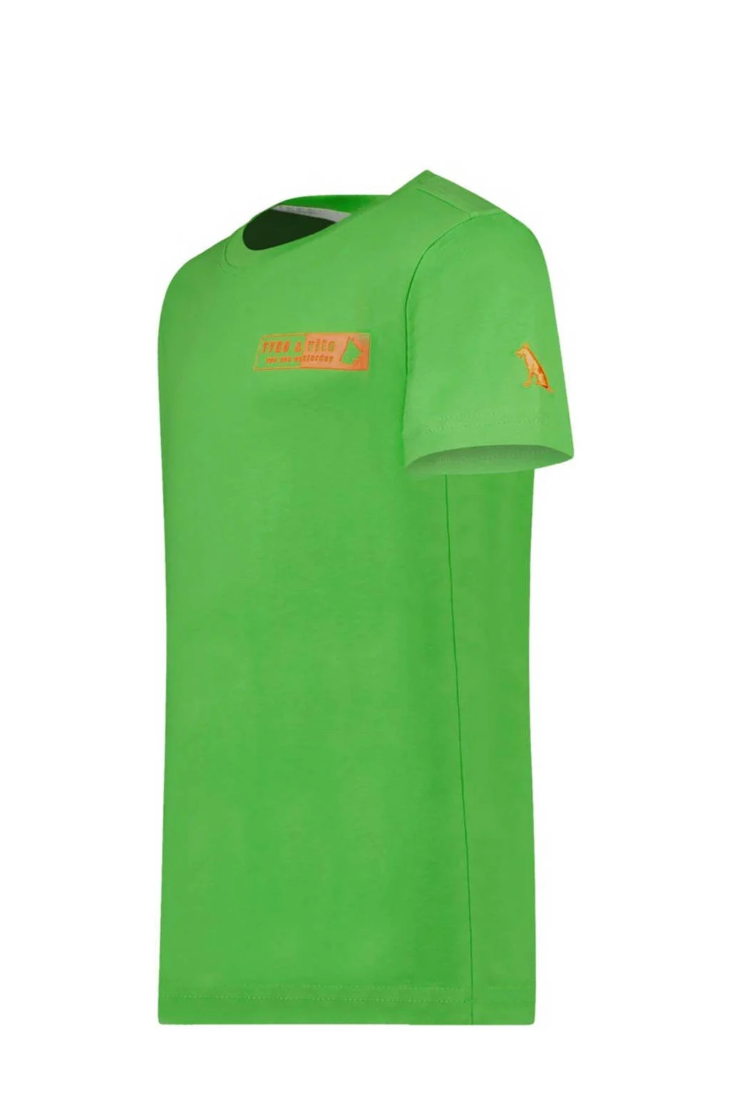TYGO & vito T-shirt Tijn met printopdruk neongroen