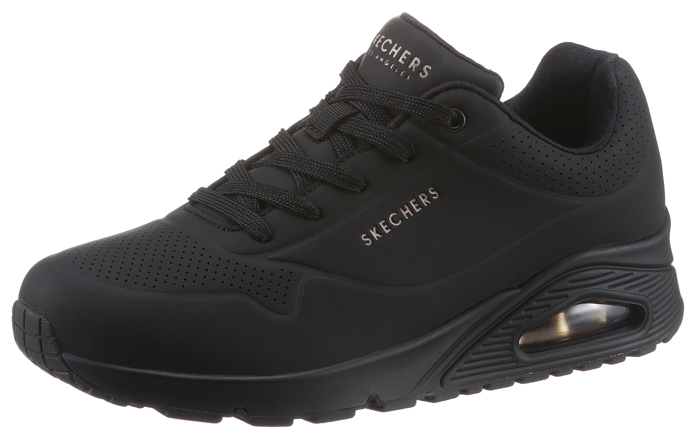Skechers Wedgesneaker »Uno - Stand on Air«  Freizeitschuh, Halbschuh, Schnürschuh mit feiner Perforation