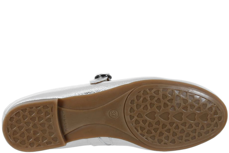 CASHOTT CASELVIRA MARY JANE METALLIC SØLV BALLERINA