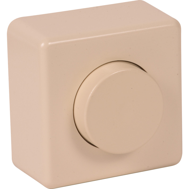 Draai dimmer opbouw 40-200W Glanzend crème