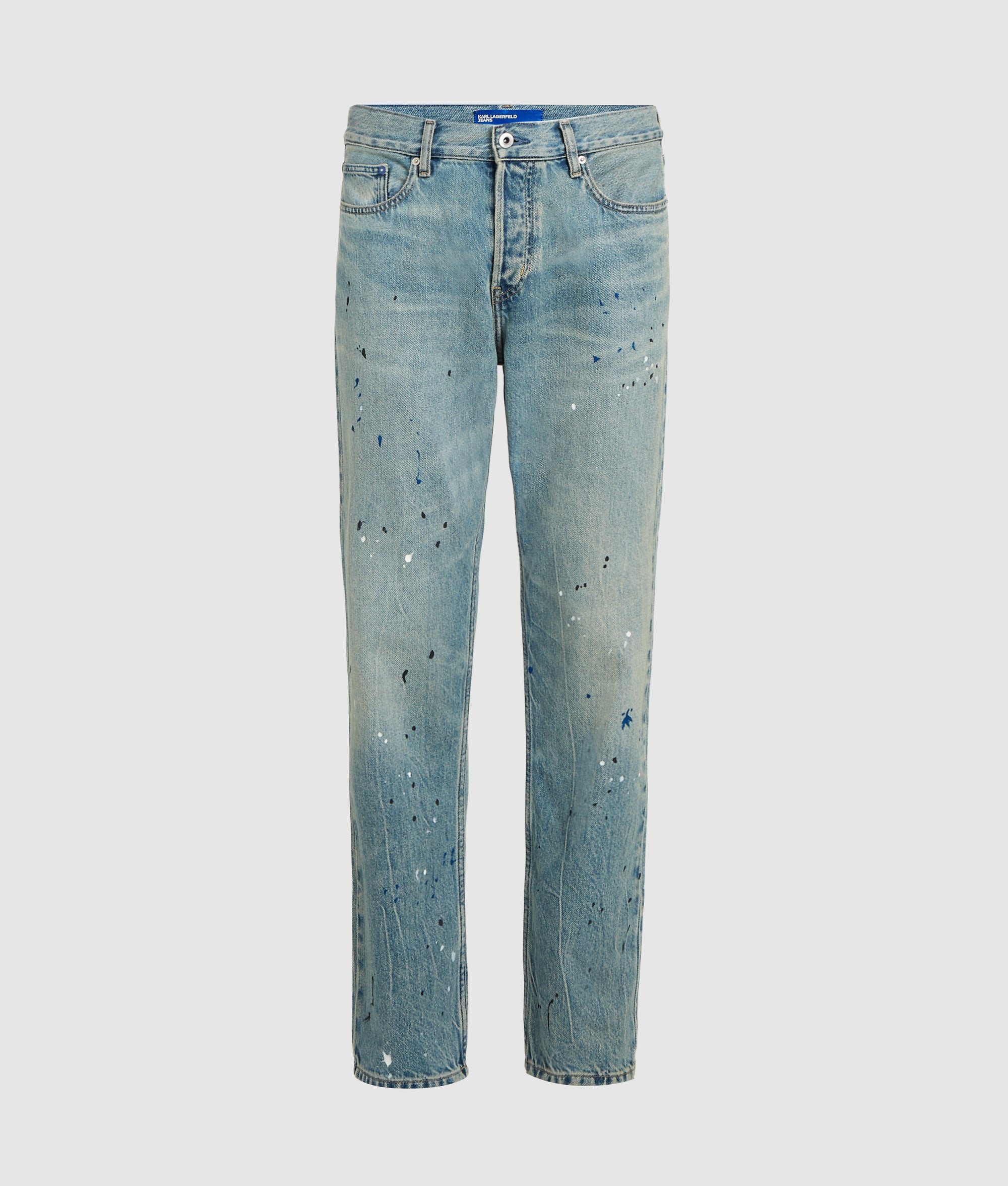 Verfspatten smal toelopende jeans