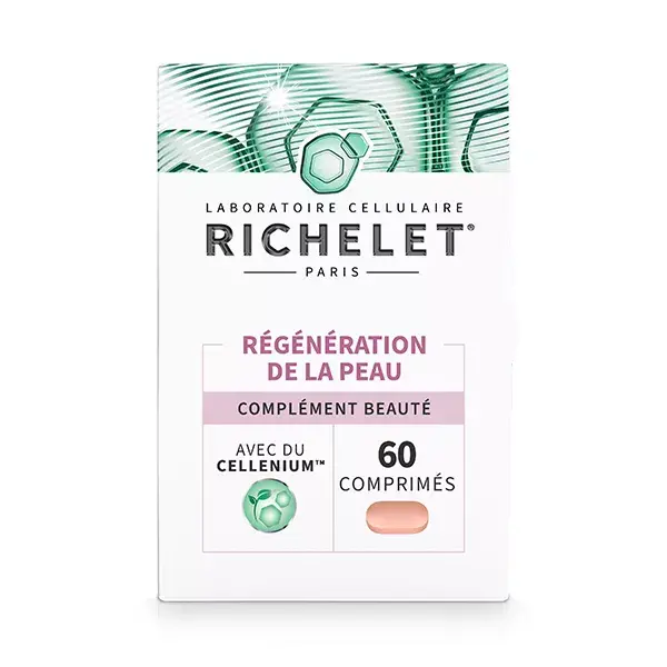 Suplemento alimentar RICHELET para regeneração da pele, 60 comprimidos