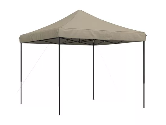 Tente de réception pliable escamotable taupe 292x292x315 cm