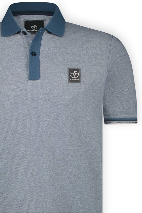 BlueFields blauwe heren polo