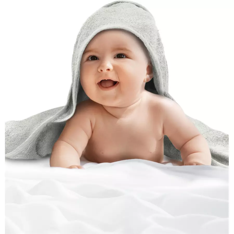 normani 2x Baby Wickeltücher aus Bio-Baumwolle Hellgrau