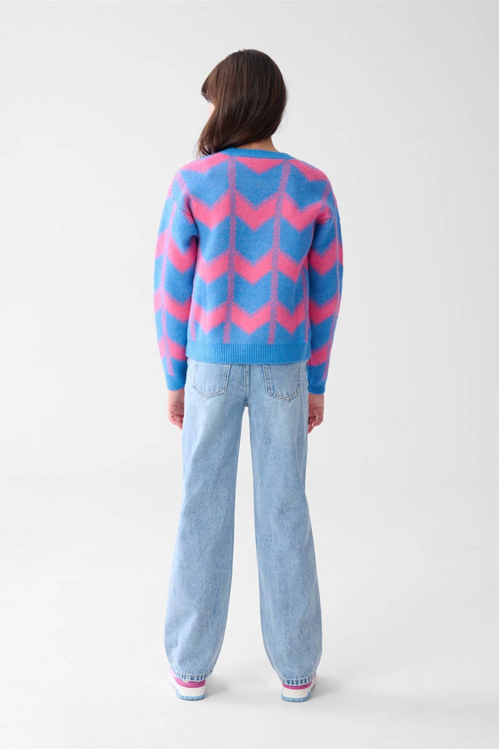 Shoeby trui blauw fijn gebreid