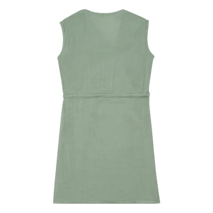 Numero 74 Robe Grace Coton | Vert argile