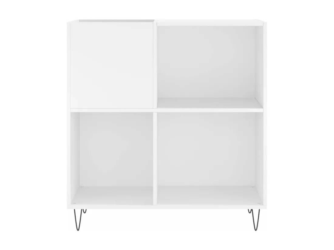 Armoire à disques blanc 84,5x38x89 cm bois d'ingénierie