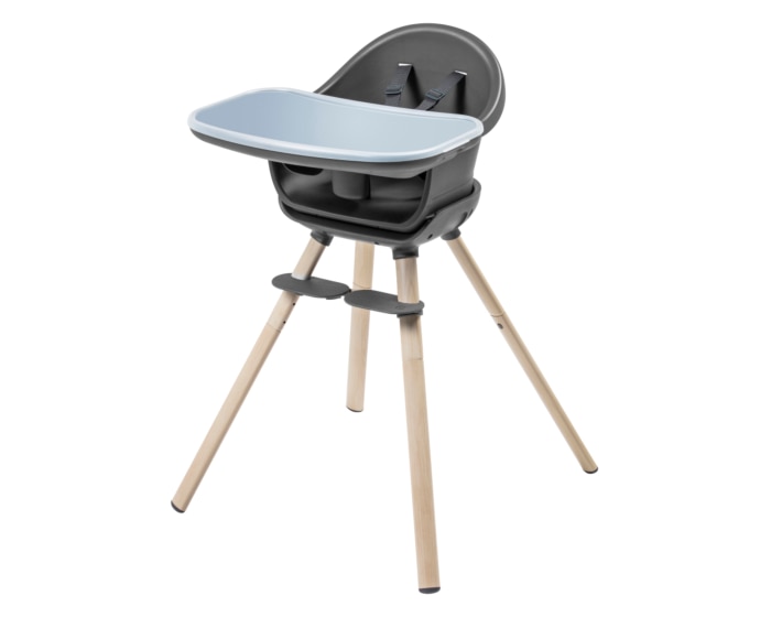 Moa 4-in-1 Hochstuhl 6 M - 7 Y   0 - 25 kg    4 verschiedene Möglichkeiten  |    Stilvolles, langlebiges Design  |    Hält jedem Chaos stand  |    Einfach zu installieren und anzupassen  |