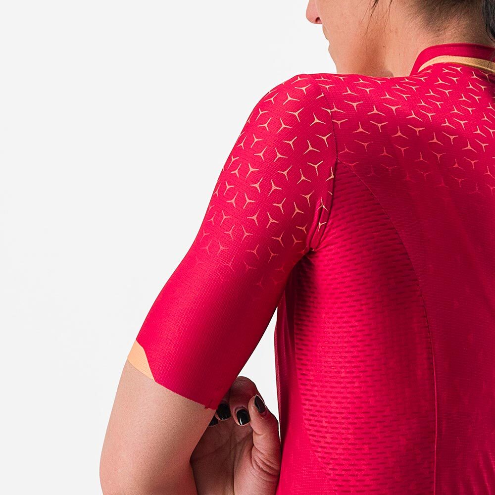 Castelli Pezzi Fietsshirt Korte Mouwen Rood Dames