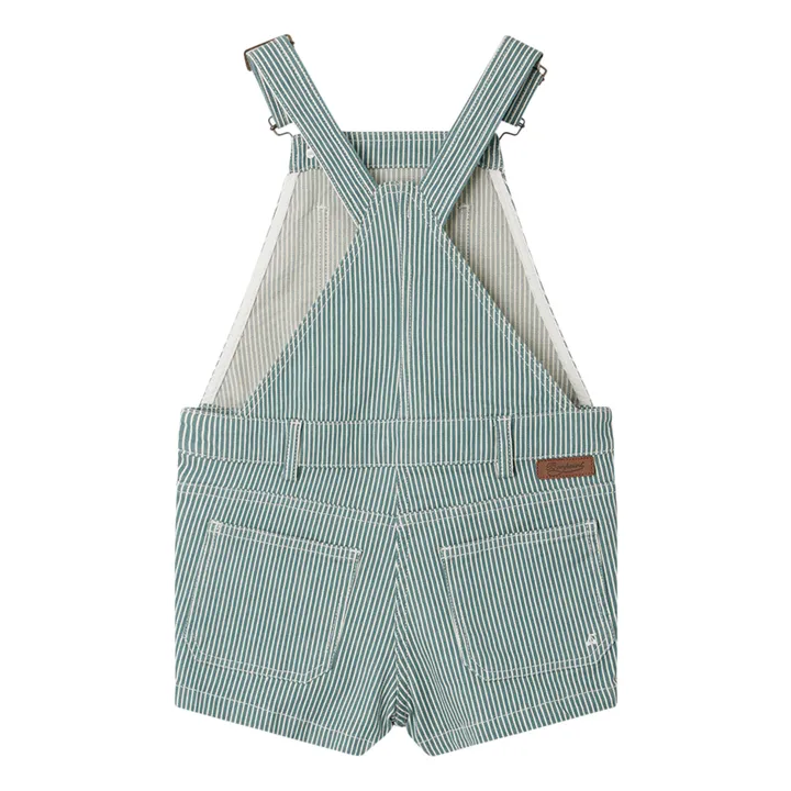 Bonpoint Salopette Denim Rayée Saga | Ecru