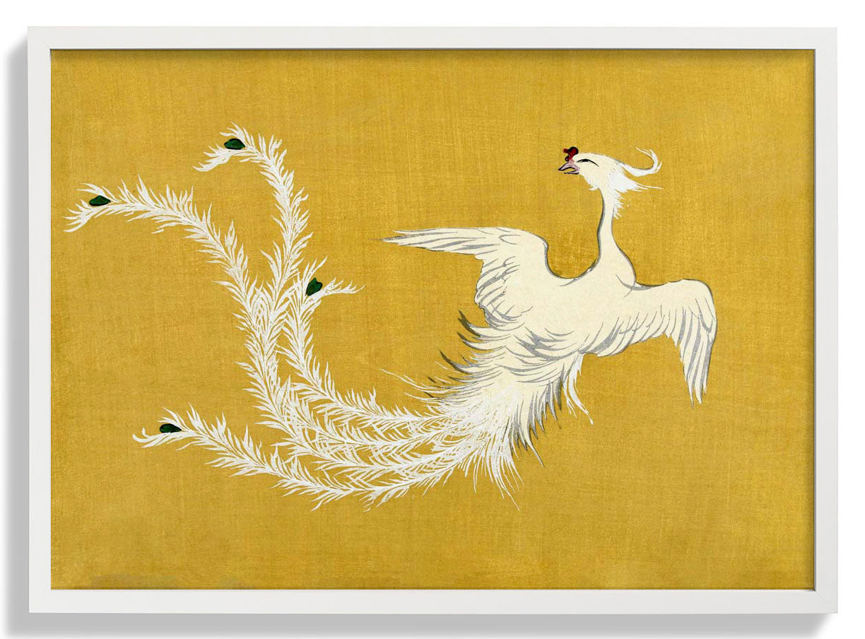 Weißer Phoenix von Kamisaka Sekka