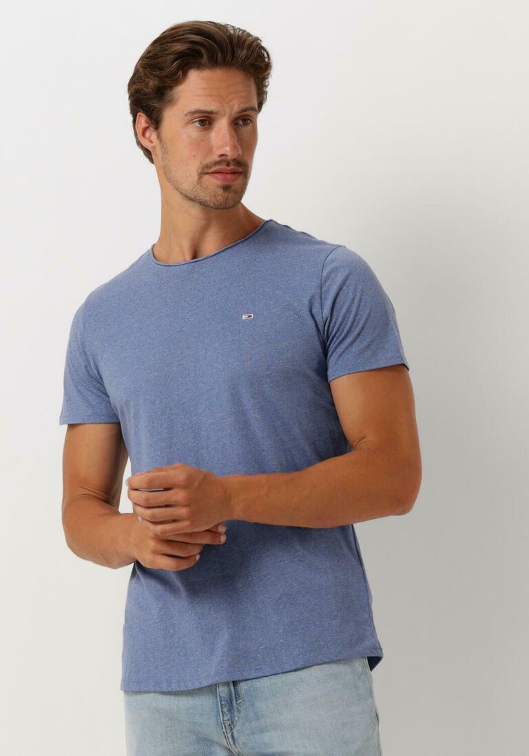 TOMMY JEANS blauwe tommy jeans t-shirt tjm xslim jaspe c neck