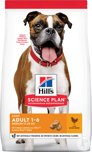 Hill's Science Plan Canine Adult Light Medium Au Poulet 14kg