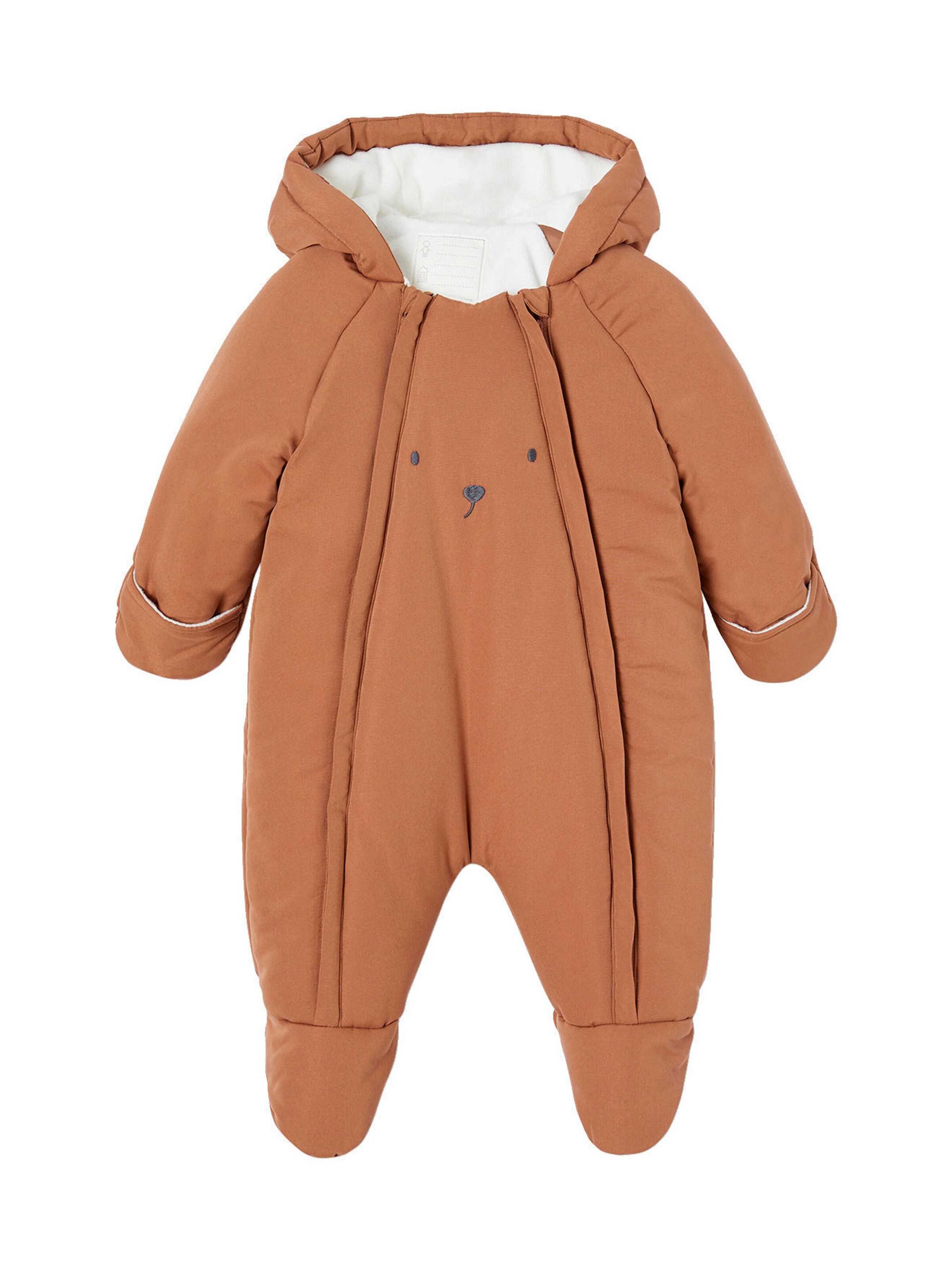 Vertbaudet Baby Winter-Overall mit Fleecefutter, Wattierung Recycling-Polyester schokolade